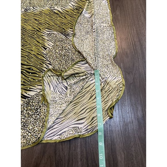 Vtg AL MAKDOOMI Kaftan Lounge Mumu Animal Print Safari Size S/M Dress Coverup - Picture 11 of 16